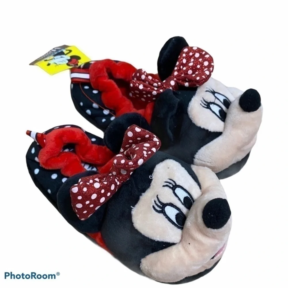 Minnie Mouse Slippers NWT 11/12 Kids Toddler Girl